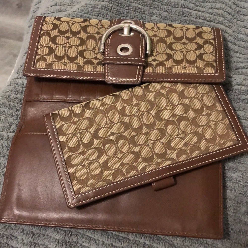 Coach wallet and check book holder
